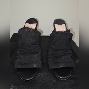 Tony Bianco Black Mule 4 Inch Heel